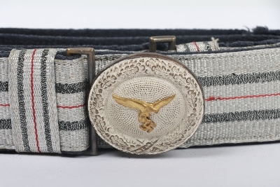 WW2 German Luftwaffe Officers Parade Brocade Belt with Buckle - 3