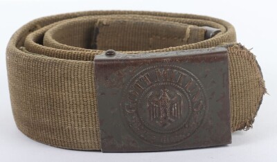 WW2 German Afrika Korps (D.A.K) Tropical Pattern Belt and Buckle Set - 2