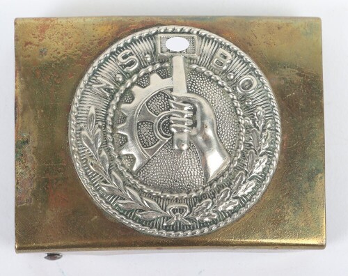 Scarce Third Reich NSBO (Nationalsozialistische Betriebszellenorganisation) Factory Workers Belt Buckle