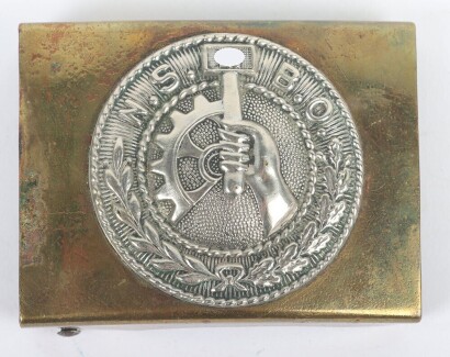 Scarce Third Reich NSBO (Nationalsozialistische Betriebszellenorganisation) Factory Workers Belt Buckle