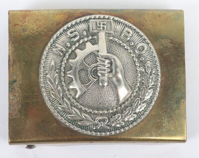 Scarce Third Reich NSBO (Nationalsozialistische Betriebszellenorganisation) Factory Workers Belt Buckle - 2