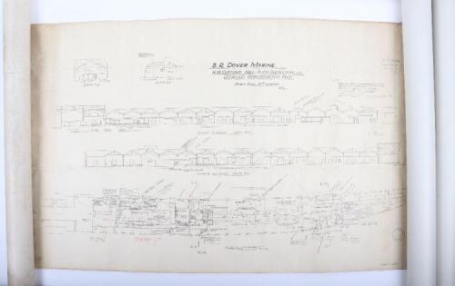 Ashford Station Reconstruction site plan, S.R Dover Marine detailed requirements plan, S.E. & C.R. Ashford Station plan 40ft to an Inch, S.R Folkestone Harbour plan,