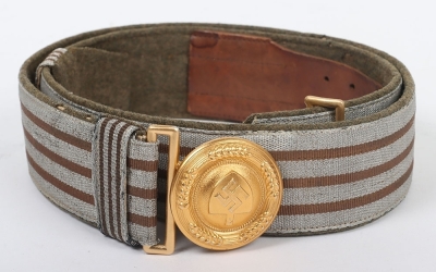 Scarce Third Reich RAD (Labour Service) Leaders Brocade Belt and Gilded Aluminum Belt Buckle - 2