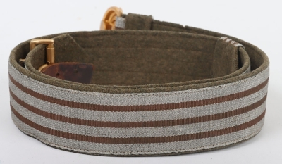 Scarce Third Reich RAD (Labour Service) Leaders Brocade Belt and Gilded Aluminum Belt Buckle - 3