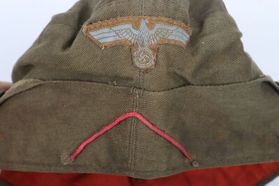 WW2 German Afrikakorps Tropical Pattern Panzer Overseas / Side Cap - 3