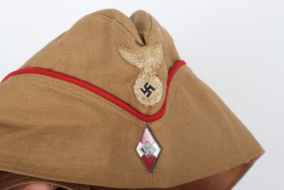 Third Reich Hitler Youth (Hitlerjugend) Summer Pattern Overseas / Side Cap with RZM Label - 3