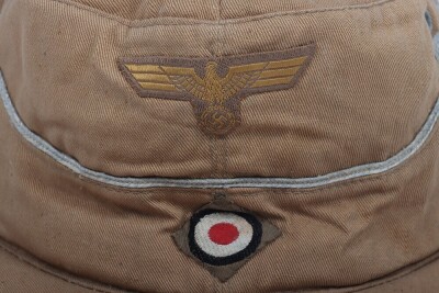 WW2 German Navy Kriegsmarine Tropical Pattern Officer&rsquo;s M43 Field Cap - 3
