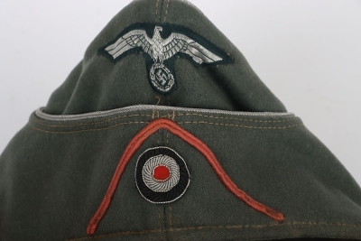 WW2 German Army (Heer) Officer&rsquo;s Overseas / Side Cap for Panzer Troops - 3
