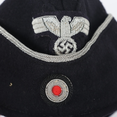 WW2 German Kriegsmarine Administration Officers Overseas Side Cap, made in Paris - 3