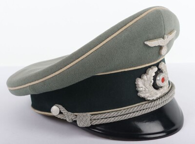 WW2 German Army Infantry Officers Peaked Cap - 3