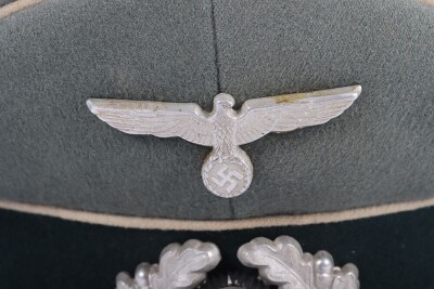 WW2 German Army Infantry Officers Peaked Cap - 7