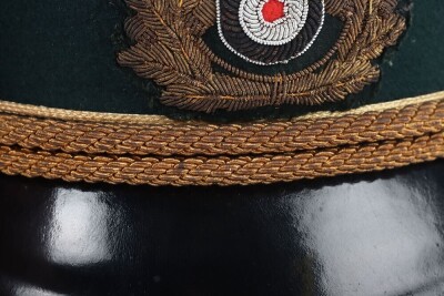 WW2 German Army Generals Peaked Cap Reputed to have Belonged to Generalleutnant Wilhelm-Francis Ochsner, Recipient of the Knights Cross of the Iron Cross, - 11