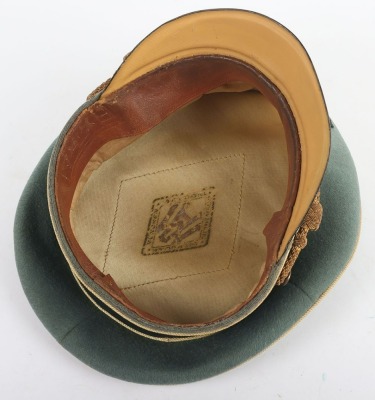 WW2 German Army Generals Peaked Cap Reputed to have Belonged to Generalleutnant Wilhelm-Francis Ochsner, Recipient of the Knights Cross of the Iron Cross, - 14