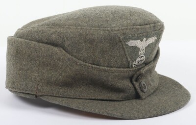 WW2 German Waffen SS M43 Field Cap, Late War 'Dachau' Example. - 3