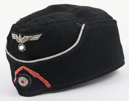 WW2 German Panzer Officers Overseas Side Cap.