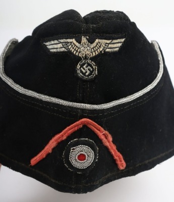 WW2 German Panzer Officers Overseas Side Cap. - 5