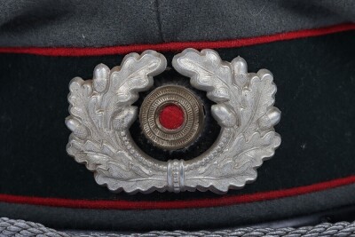 WW2 German Army Artillery Officers Visor Cap. - 7