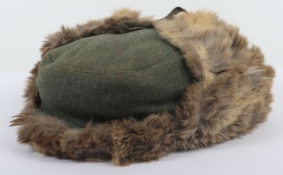 WW2 German Winter Fur Lined Cap.