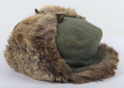WW2 German Winter Fur Lined Cap. - 2