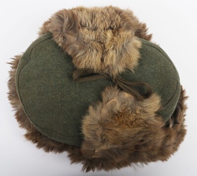 WW2 German Winter Fur Lined Cap. - 4