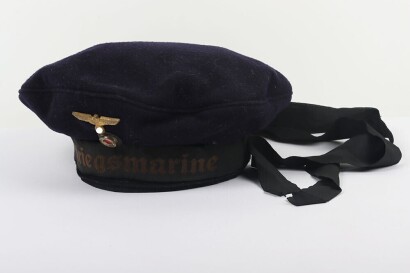 WW2 German Kriegsmarine Sailors Enlisted 'Donald Duck' Cap.