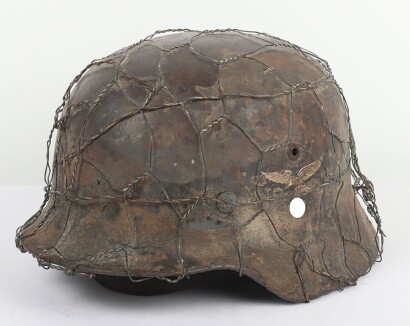 WW2 German Luftwaffe M-35 Double Decal Steel Helmet