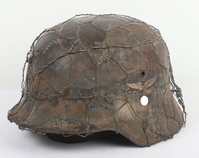 WW2 German Luftwaffe M-35 Double Decal Steel Helmet