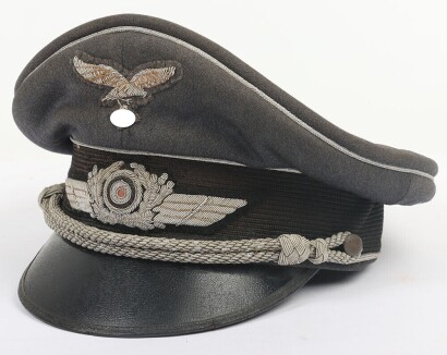 WW2 German Luftwaffe Officers Visor Cap