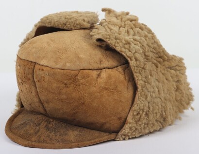 WW2 German Winter Sheep Skin Cap.