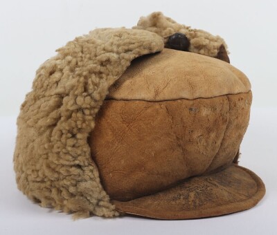 WW2 German Winter Sheep Skin Cap. - 2