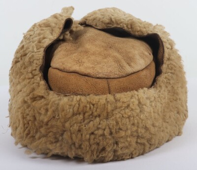 WW2 German Winter Sheep Skin Cap. - 3
