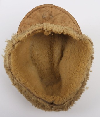 WW2 German Winter Sheep Skin Cap. - 4