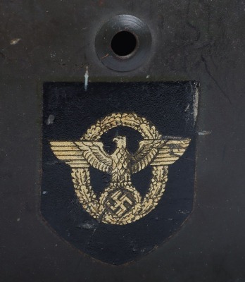 WW2 German Field Police Double Decal M-35 Steel Combat Helmet - 5