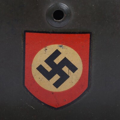 WW2 German Field Police Double Decal M-35 Steel Combat Helmet - 6