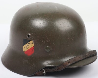 WW2 German Army M-35 Double Decal Steel Combat Helmet - 3