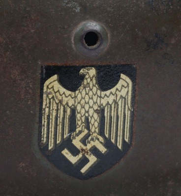 WW2 German Army M-35 Double Decal Steel Combat Helmet - 5