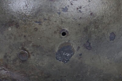 WW2 German M-40 Camouflaged Steel Combat Helmet - 4