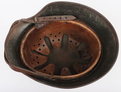 WW2 German M-40 Camouflaged Steel Combat Helmet - 5