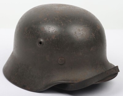 WW2 German Army (Heer) M-40 Single Decal Steel Combat Helmet - 3