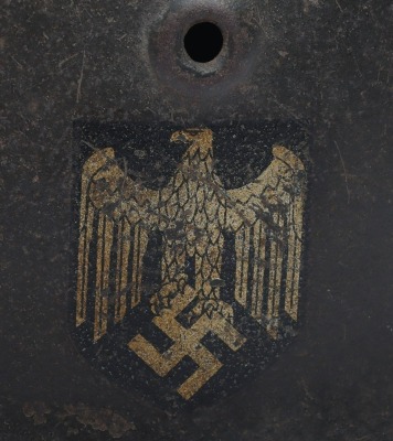 WW2 German Army (Heer) M-40 Single Decal Steel Combat Helmet - 5
