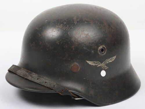 WW2 German Luftwaffe M-35 Single Decal Steel Combat Helmet