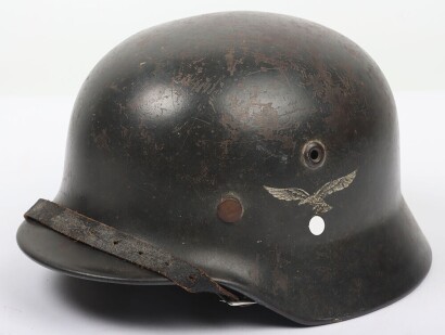WW2 German Luftwaffe M-35 Single Decal Steel Combat Helmet