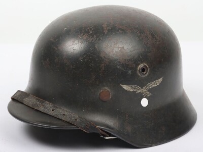 WW2 German Luftwaffe M-35 Single Decal Steel Combat Helmet