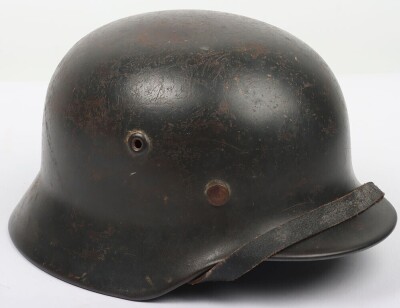 WW2 German Luftwaffe M-35 Single Decal Steel Combat Helmet - 3