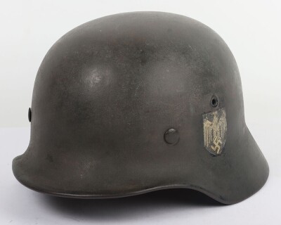 WW2 German Army M-40 Steel Combat Helmet - 2
