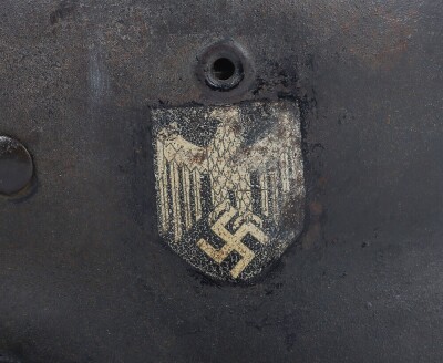 WW2 German Army M-40 Steel Combat Helmet - 3