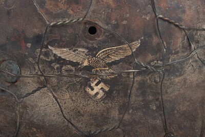 WW2 German Luftwaffe M-35 Double Decal Steel Helmet - 3