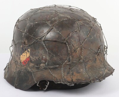 WW2 German Luftwaffe M-35 Double Decal Steel Helmet - 4