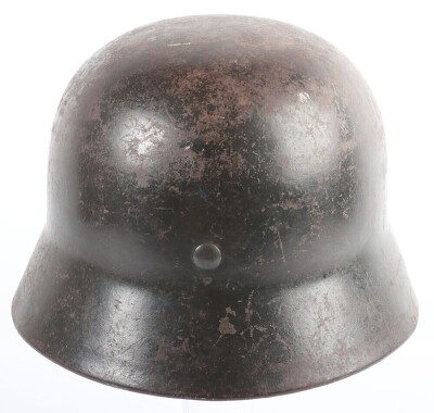WW2 German Luftwaffe M35 Double Decal 'Droop Tail' Steel Helmet. - 6