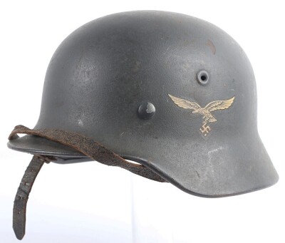 WW2 German Luftwaffe M40 Single Decal Steel Helmet. - 2